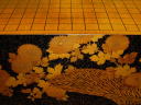 菊に柴垣図蒔絵碁盤と同碁笥・碁石(K122)
